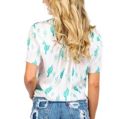 Tipsy Elves Women's Cali Cactus Hawaiian Shirt Spring