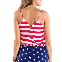 Tipsy Elves Women's American Flag Romper