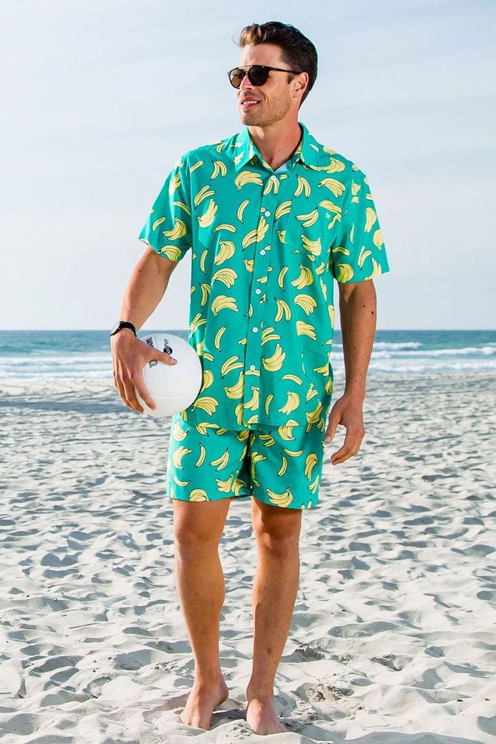 Tipsy Elves Men's Havana Banana Hawaiian Shirt