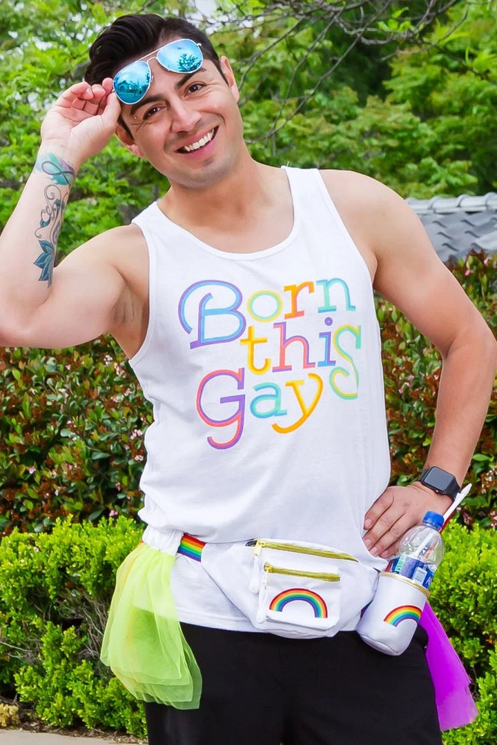 Tipsy Elves Pride & LGBTQ+ Over The Rainbow Fanny Pack With Drink Holder