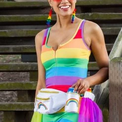 Tipsy Elves Pride & LGBTQ+ Over The Rainbow Fanny Pack With Drink Holder