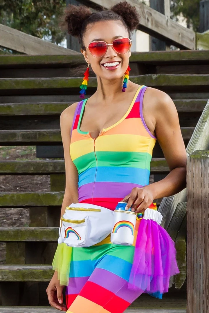 Tipsy Elves Pride & LGBTQ+ Over The Rainbow Fanny Pack With Drink Holder