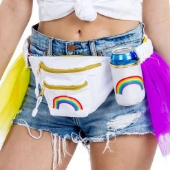 Tipsy Elves Pride & LGBTQ+ Over The Rainbow Fanny Pack With Drink Holder