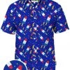 Tipsy Elves Men's Grand Finale Button Down Shirt Patriotic