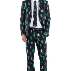 Tipsy Elves Men Forest Flex Blazer With Tie