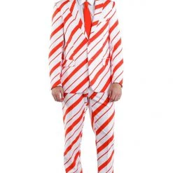Tipsy Elves Men Candy Cane Crusher Blazer With Tie