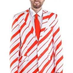 Tipsy Elves Men Candy Cane Crusher Blazer With Tie
