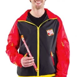 Tipsy Elves Men's Slim Jim Red And Black Jacket
