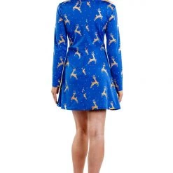 Tipsy Elves Women's Golden Reindeer Dress
