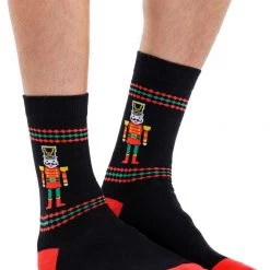 Tipsy Elves Men's Black Nutcracker Socks