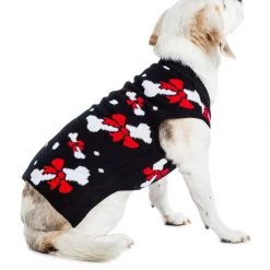 Tipsy Elves Holidays & Occasions Bow Bones Dog Sweater