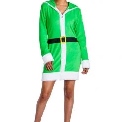 Tipsy Elves Women's Little Helper Fleece Cozy Dress