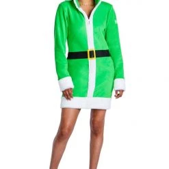 Tipsy Elves Women's Little Helper Fleece Cozy Dress