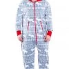 Tipsy Elves Men's Grey Moose Big And Tall Jumpsuit