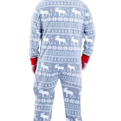 Tipsy Elves Men's Grey Moose Big And Tall Jumpsuit