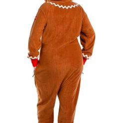 Tipsy Elves Women's Gingerbread Man Plus Size Jumpsuit