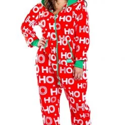 Tipsy Elves Women's Ho Ho Ho Plus Size Jumpsuit