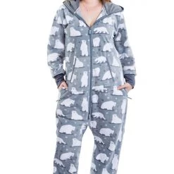 Tipsy Elves Women's Polar Bear Plus Size Jumpsuit