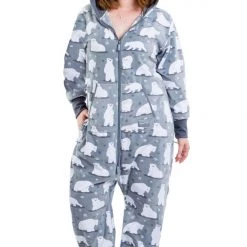 Tipsy Elves Women's Polar Bear Plus Size Jumpsuit