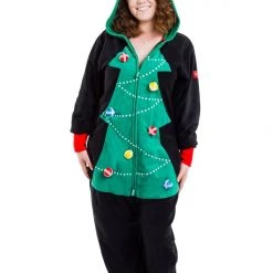 Tipsy Elves Women's Christmas Tree Toss Game Plus Size Jumpsuit