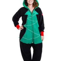 Tipsy Elves Women's Christmas Tree Toss Game Plus Size Jumpsuit