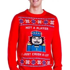 Tipsy Elves Men's I Just Crush A Lot Ugly Christmas Sweater