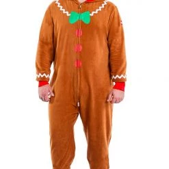 Tipsy Elves Men's Gingerbread Man Big And Tall Jumpsuit