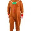 Tipsy Elves Men's Gingerbread Man Big And Tall Jumpsuit