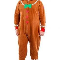 Tipsy Elves Men's Gingerbread Man Big And Tall Jumpsuit