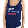 Tipsy Elves Women's Beer Fireworks Repeat Tank Top