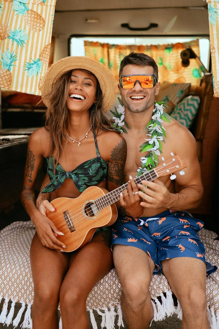 Tipsy Elves Women's Palm Princess Bikini Top