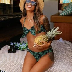 Tipsy Elves Women's Palm Princess Bikini Top