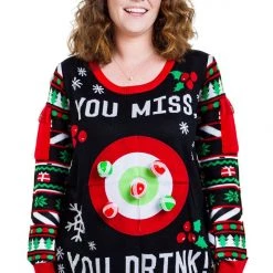 Tipsy Elves Women's Drinking Game Plus Size Ugly Christmas Sweater