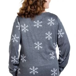 Tipsy Elves Women's Sequined Snow Day Plus Size Ugly Christmas Sweater
