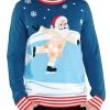 Tipsy Elves Men's Censored Skater Ugly Christmas Sweater