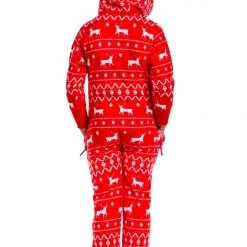 Tipsy Elves Kids & Baby Boy's / Girl's Red Fair Isle Jumpsuit