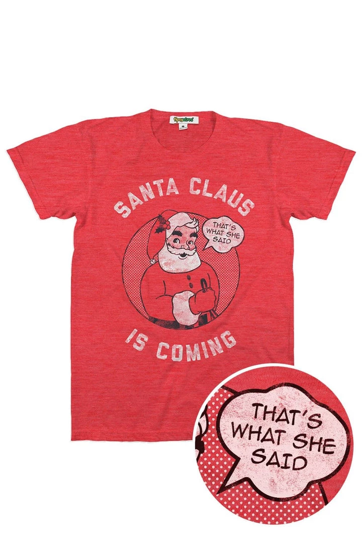Tipsy Elves Men's Santa Claus Is Coming Tee