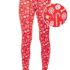 Tipsy Elves Women Christmas Candy Leggings