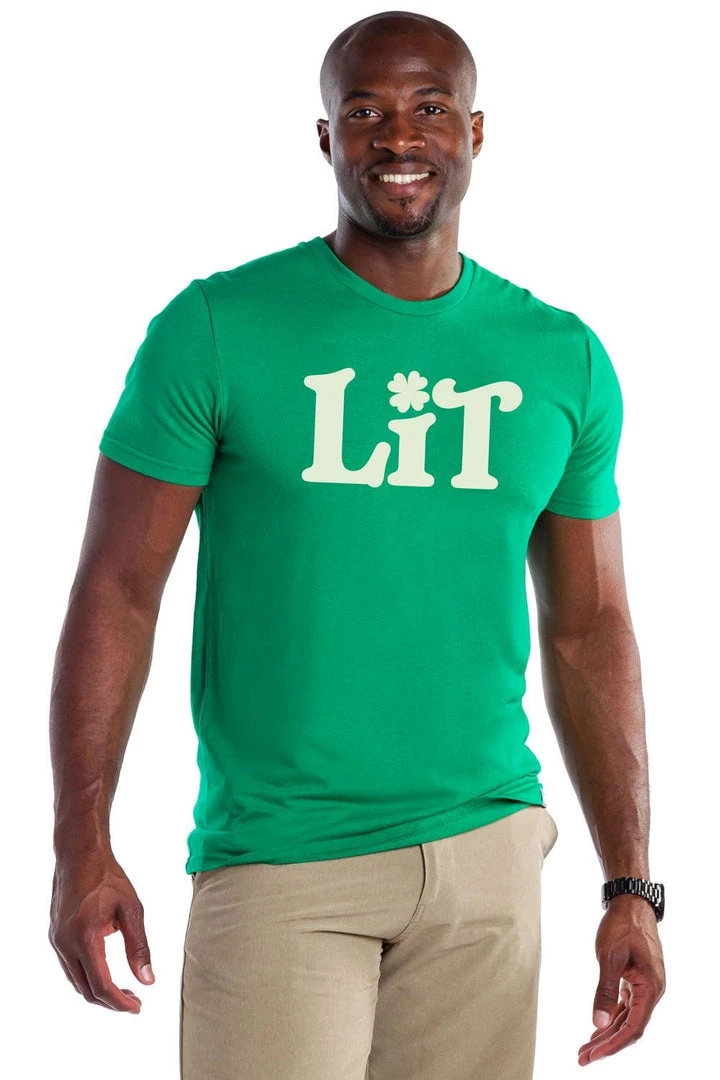 Tipsy Elves Men's Green Lit Tee