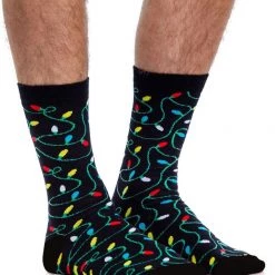 Tipsy Elves Men's String Of Lights Socks