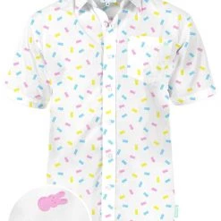 Tipsy Elves Men’s Pastel Bunnies Button Down Shirt