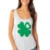 Tipsy Elves Women's Classy Clover Tank Top