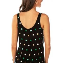 Tipsy Elves Women's All Over Clover Tank Top