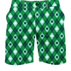 Tipsy Elves Men's Argyle Clover Shorts