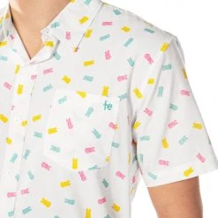 Tipsy Elves Men’s Pastel Bunnies Button Down Shirt
