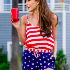 Tipsy Elves Women's American Flag Romper