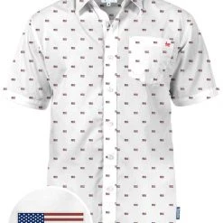 Tipsy Elves Men's USA Grand Ol' Flag Button Down Shirt