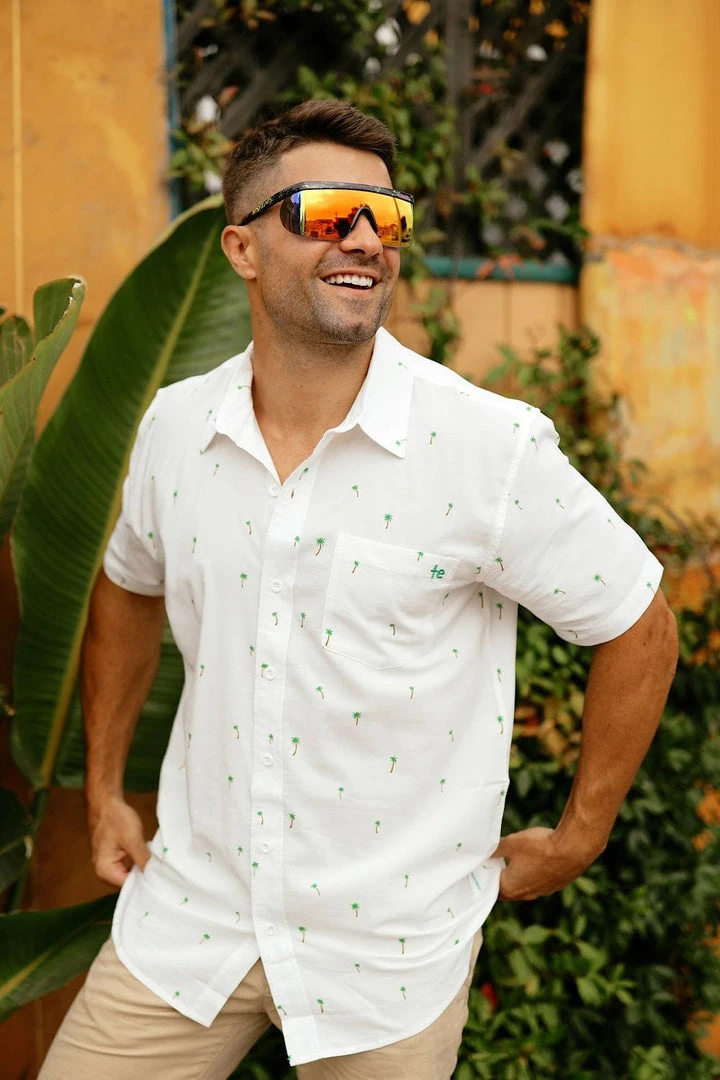 Tipsy Elves Spring Men's Keep Palm And Carry On Hawaiian Shirt