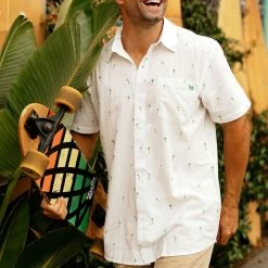 Tipsy Elves Spring Men's Keep Palm And Carry On Hawaiian Shirt