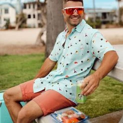 Tipsy Elves Men's Sushi Hawaiian Shirt